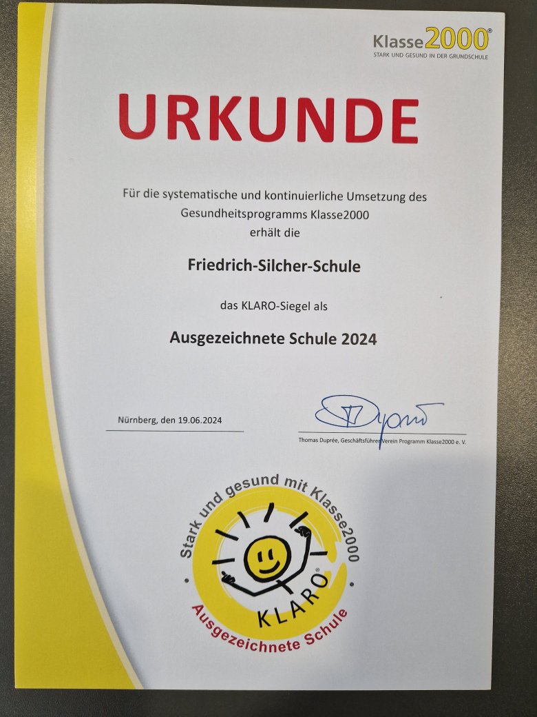 Urkunde Klasse2000